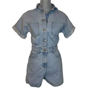 ZARA Denim Romper